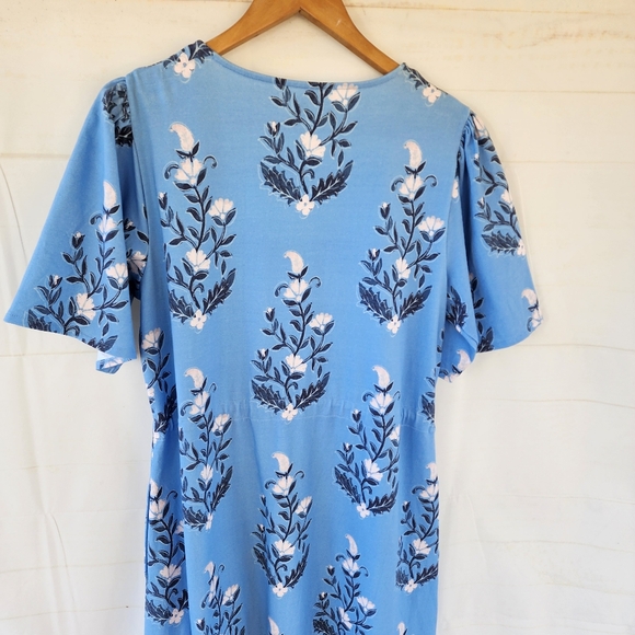 Spartina 449 Floral Blue Maxi Dress Size L - Picture 15 of 15